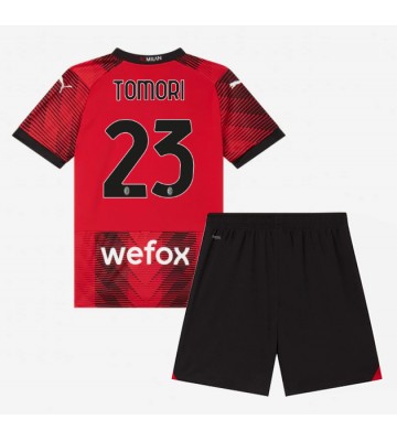 AC Milan Fikayo Tomori #23 Replika Babytøj Hjemmebanesæt Børn 2023-24 Kortærmet (+ Korte bukser)